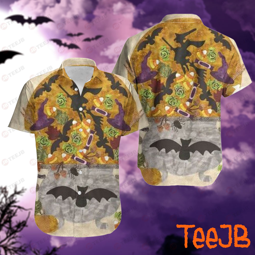 Witchs Pumpkins Halloween Pattern 268 Hawaii Shirt