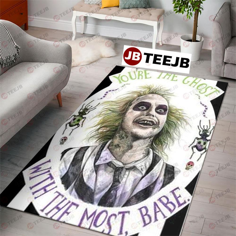 You’re The Ghost With The Most Babe Beetlejuice Halloween TeeJB Rug Rectangle