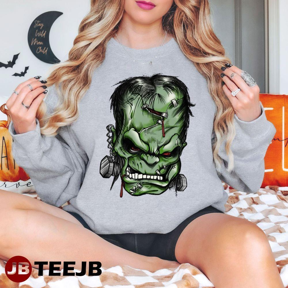 Angry Face Frankenstein Halloween TeeJB Unisex T-Shirt