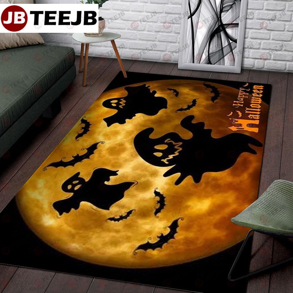 Bats Boos Halloween Pattern 399 TeeJB Rug Rectangle