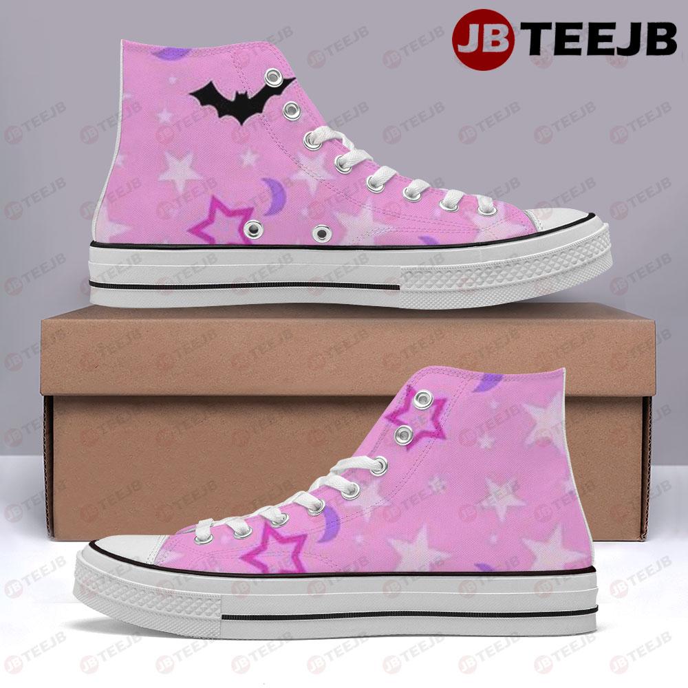 Bats Halloween Pattern 214 TeeJB High Top Retro Canvas Shoes