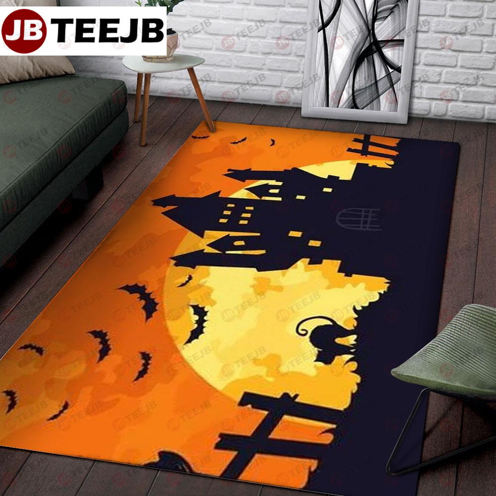 Bats Halloween Pattern 245 TeeJB Rug Rectangle