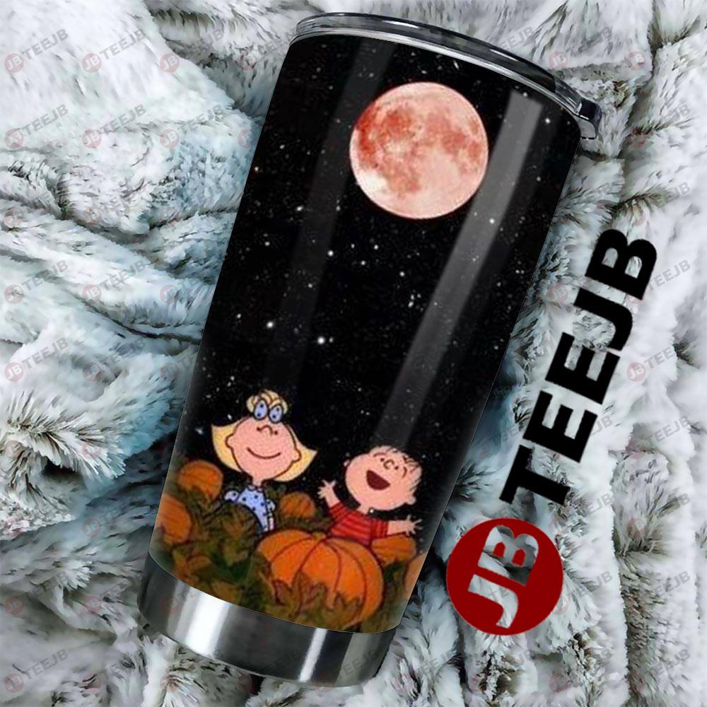 Beautiful Night It’s The Great Pumpkin Charlie Brown Halloween TeeJB Tumbler