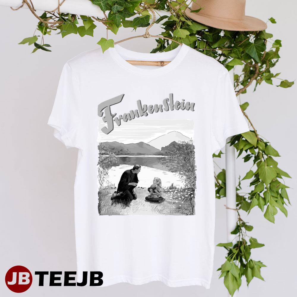 Black White Style Frankenstein Halloween TeeJB Unisex T-Shirt