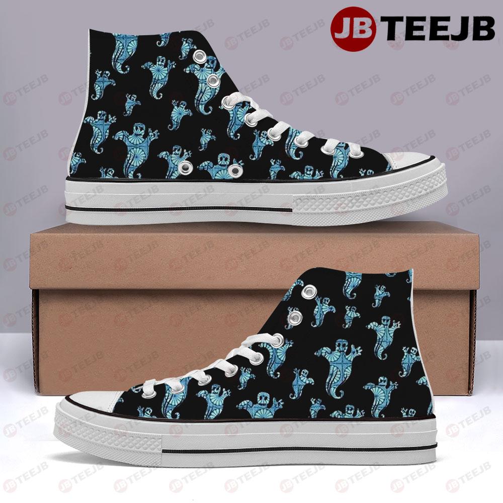 Boos Halloween Pattern 127 TeeJB High Top Retro Canvas Shoes