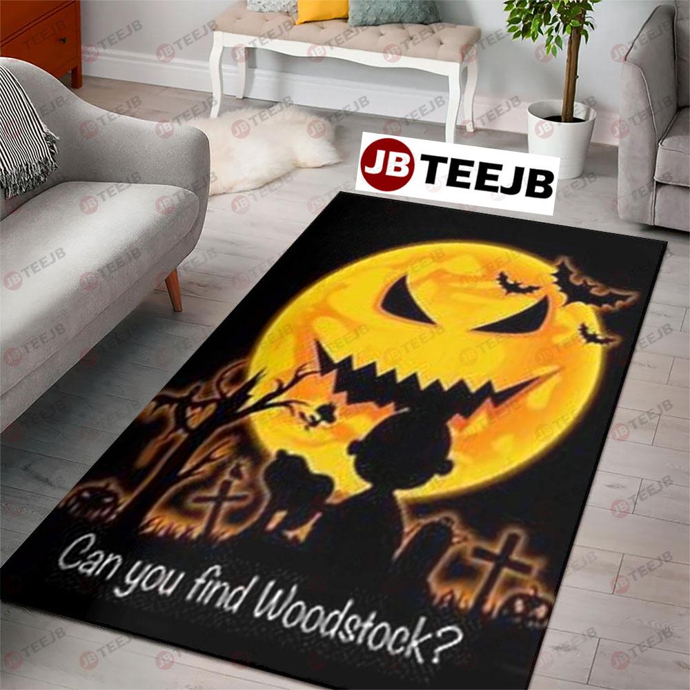 Can You Find Woodstock It’s The Great Pumpkin Charlie Brown Halloween TeeJB Rug Rectangle