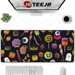 Candy Pumpkins Halloween Pattern 080 TeeJB Mouse Pad