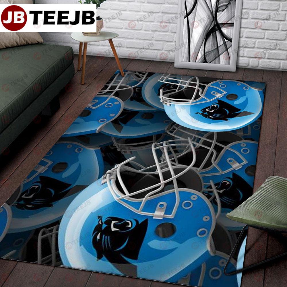 Carolina Panthers Helmets American Sports Teams TeeJB Rug Rectangle