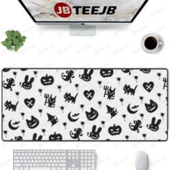 Cats Pumpkins Halloween Pattern 096 TeeJB Mouse Pad