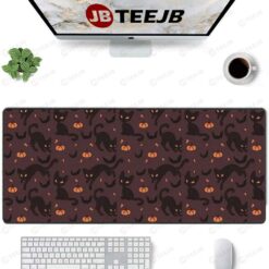 Cats Pumpkins Halloween Pattern 153 TeeJB Mouse Pad