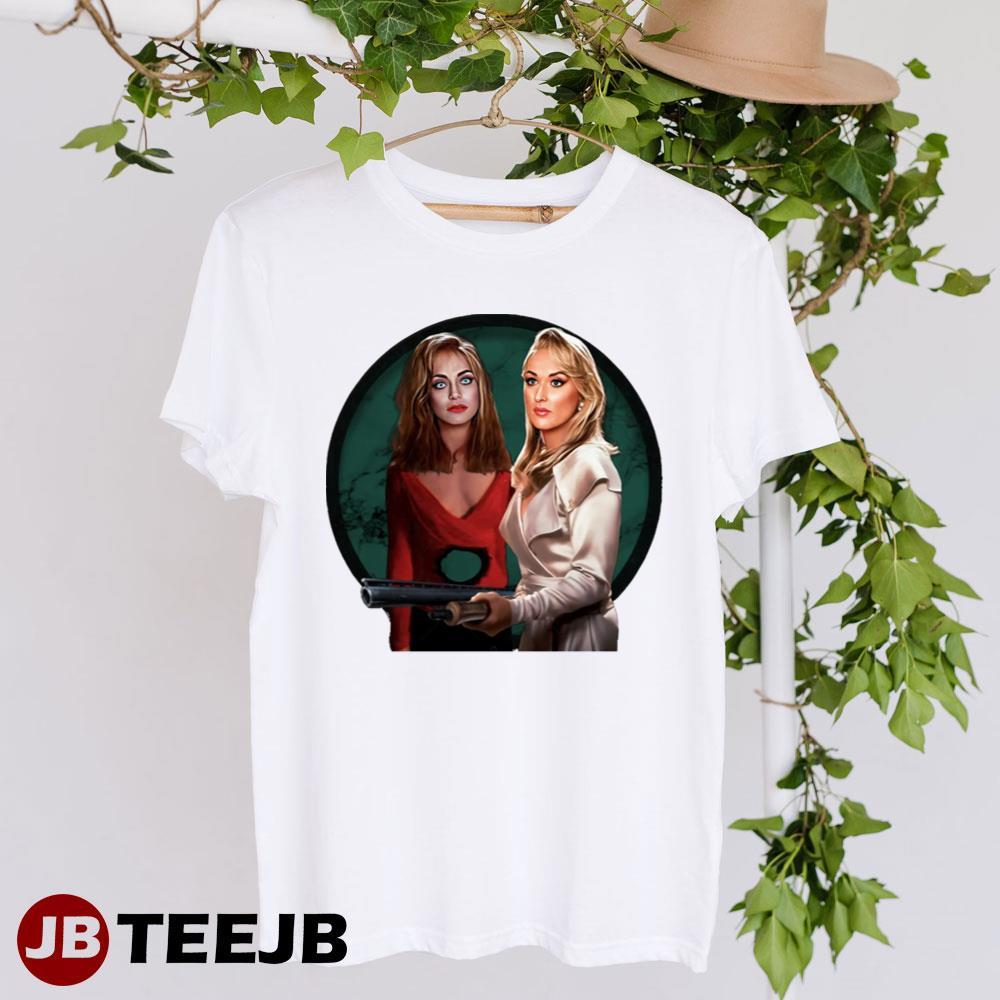 Circle Death Becomes Her Halloween TeeJB Unisex T-Shirt