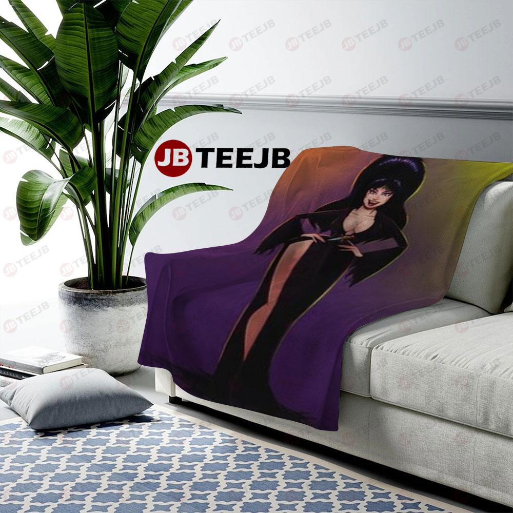 Cool Art Elvira Mistress Of The Dark Halloween TeeJB US Cozy Blanket