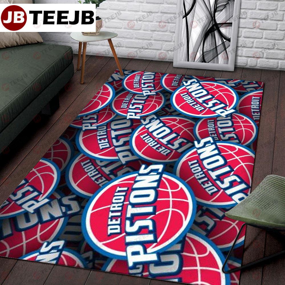 Detroit Pistons 22 American Sports Teams TeeJB Rug Rectangle