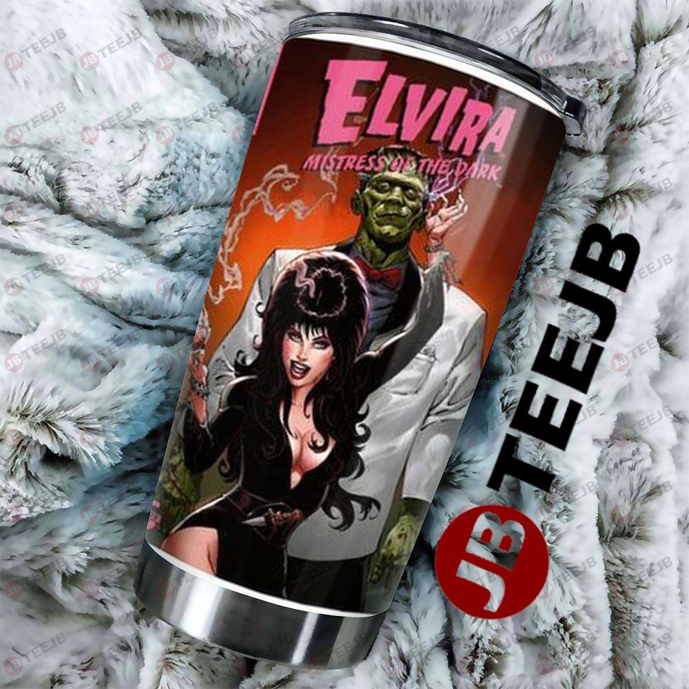 Elvira Mistress Of The Dark And Frankenstein Halloween TeeJB Tumbler