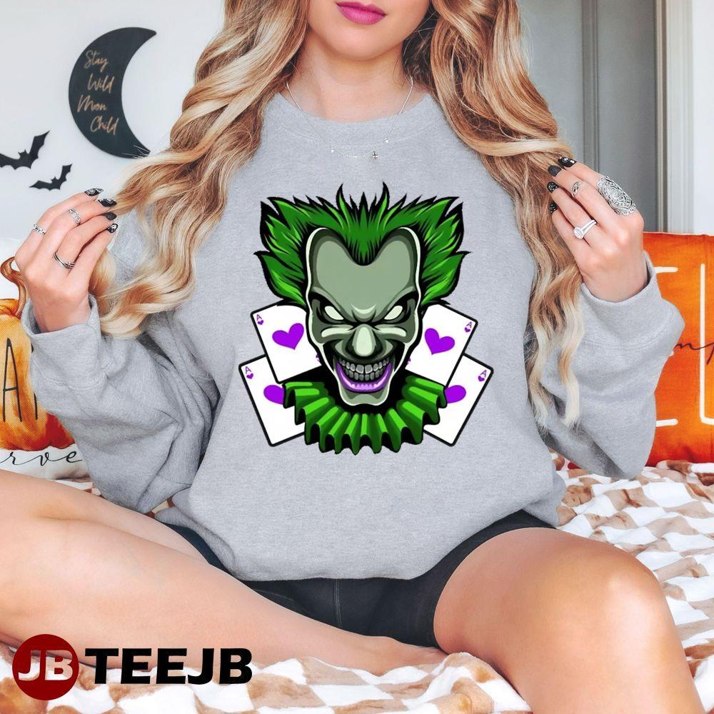 Evil Clown Joker Halloween TeeJB Unisex Sweatshirt