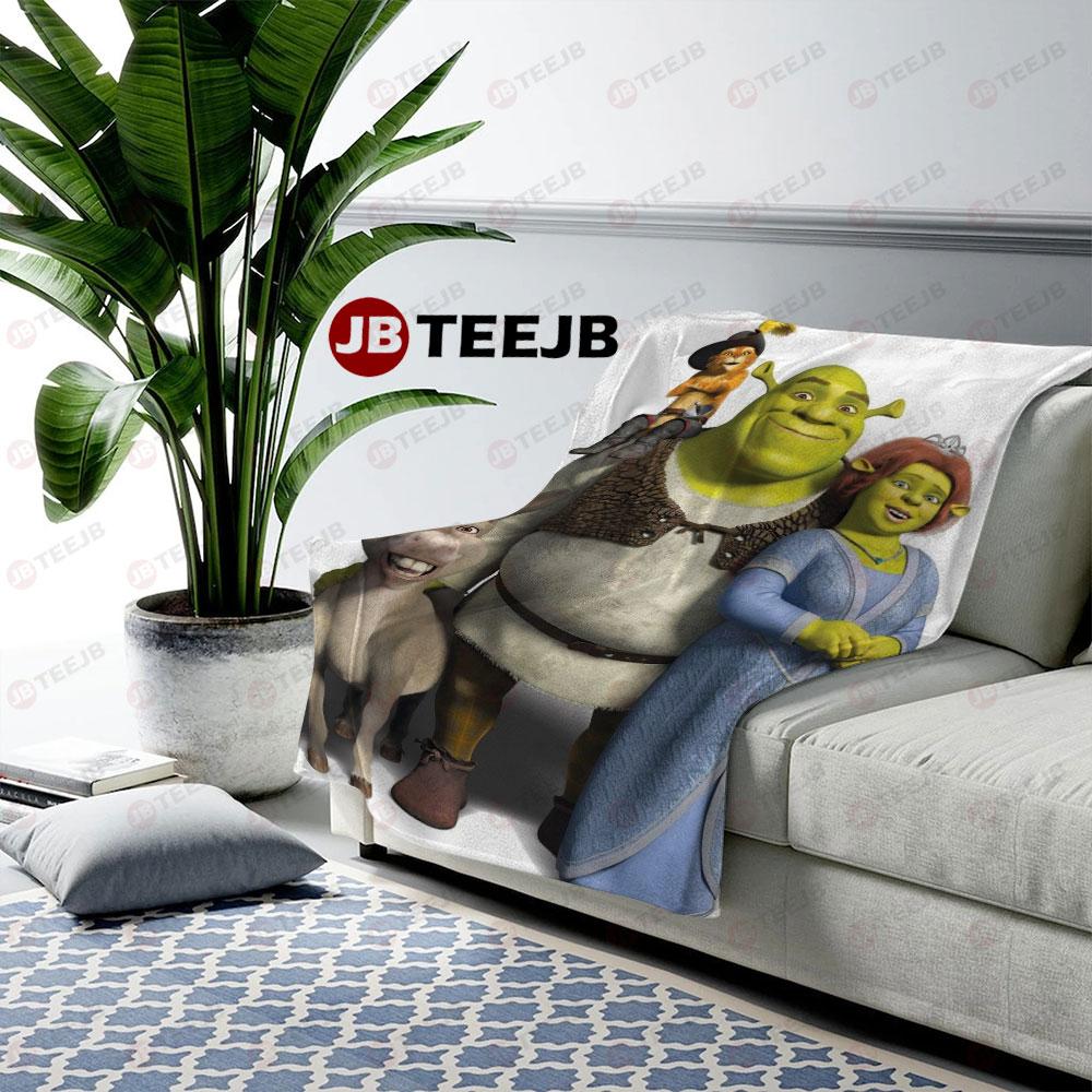 Familly Scared Shrekless Halloween TeeJB US Cozy Blanket