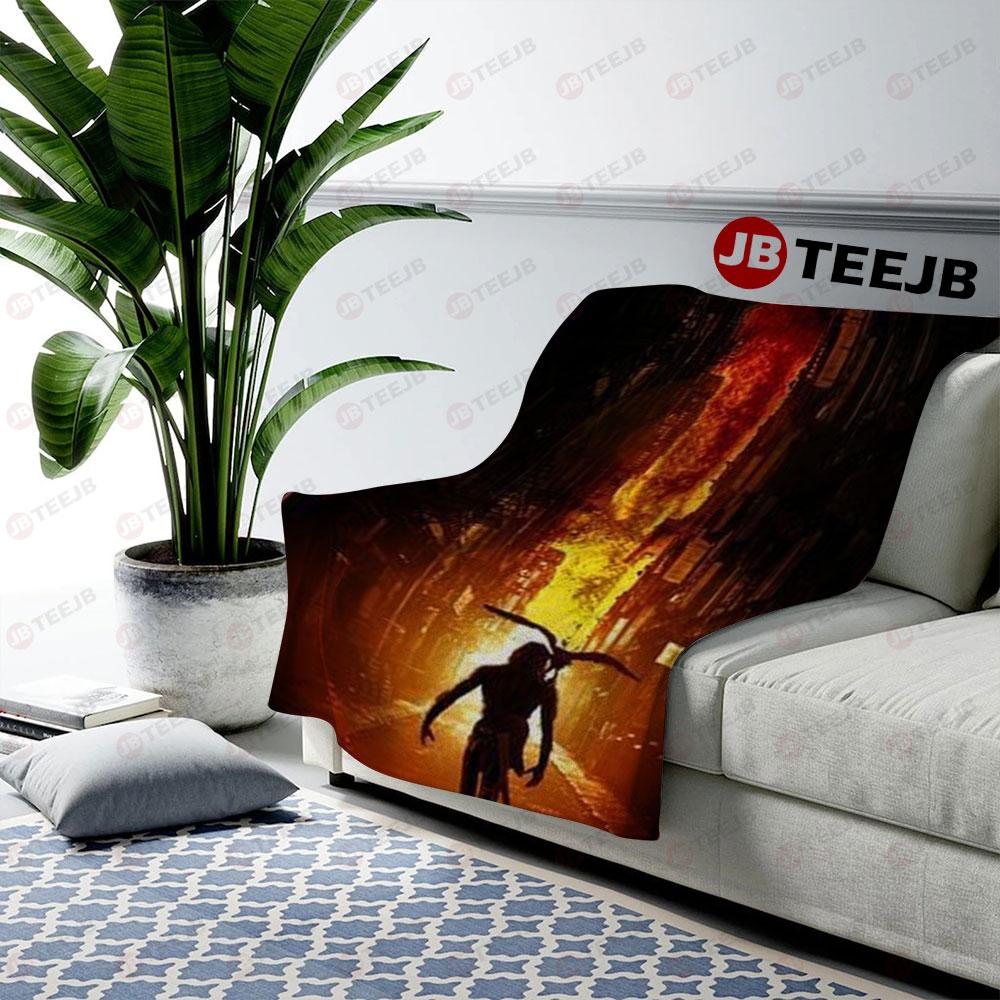 Fire City The Crow Halloween TeeJB US Cozy Blanket