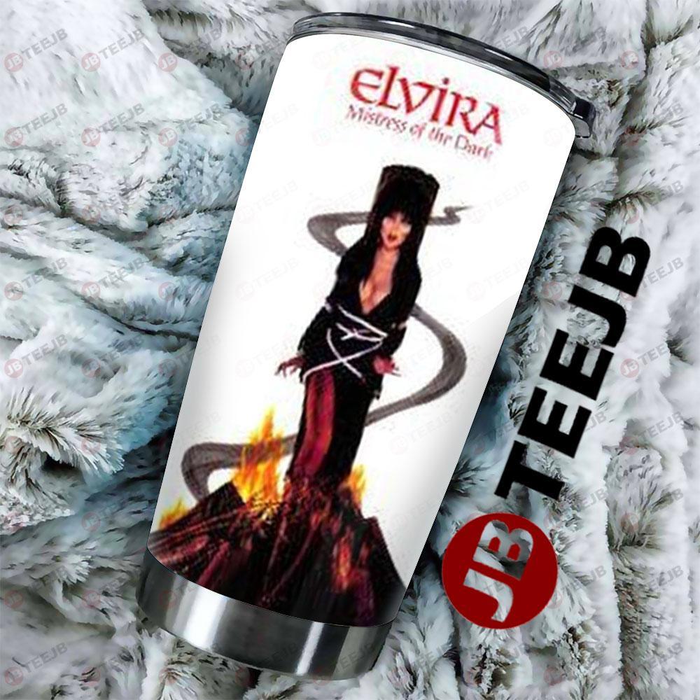 Fire Elvira Mistress Of The Dark Halloween TeeJB Tumbler