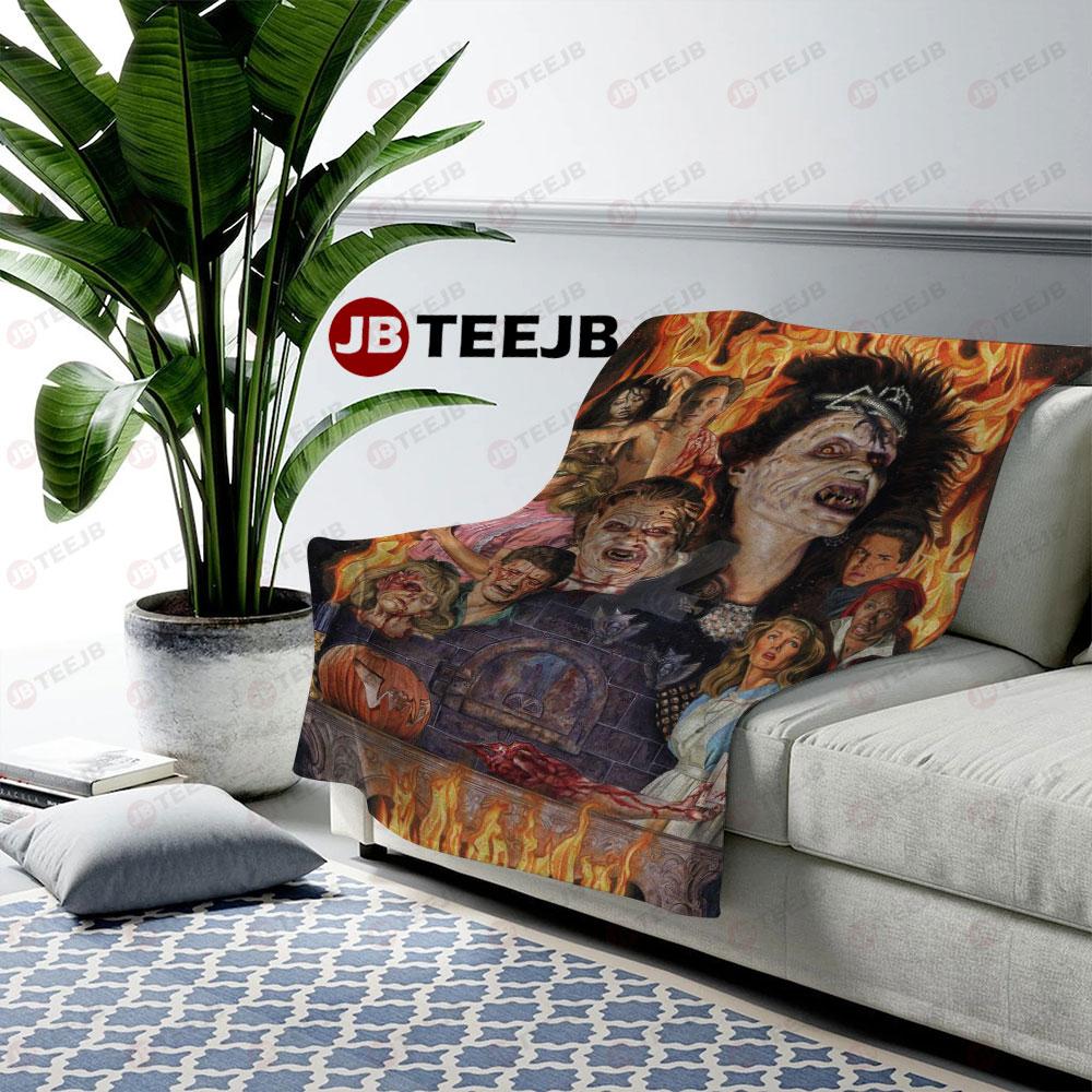 Fire Night Of The Demons Halloween TeeJB US Cozy Blanket