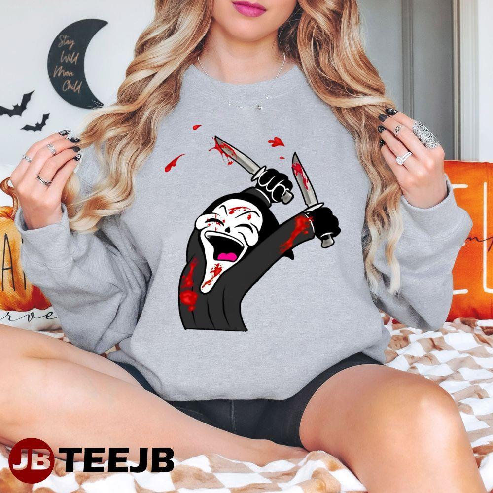 Funny Face Ghostface Halloween TeeJB Unisex T-Shirt