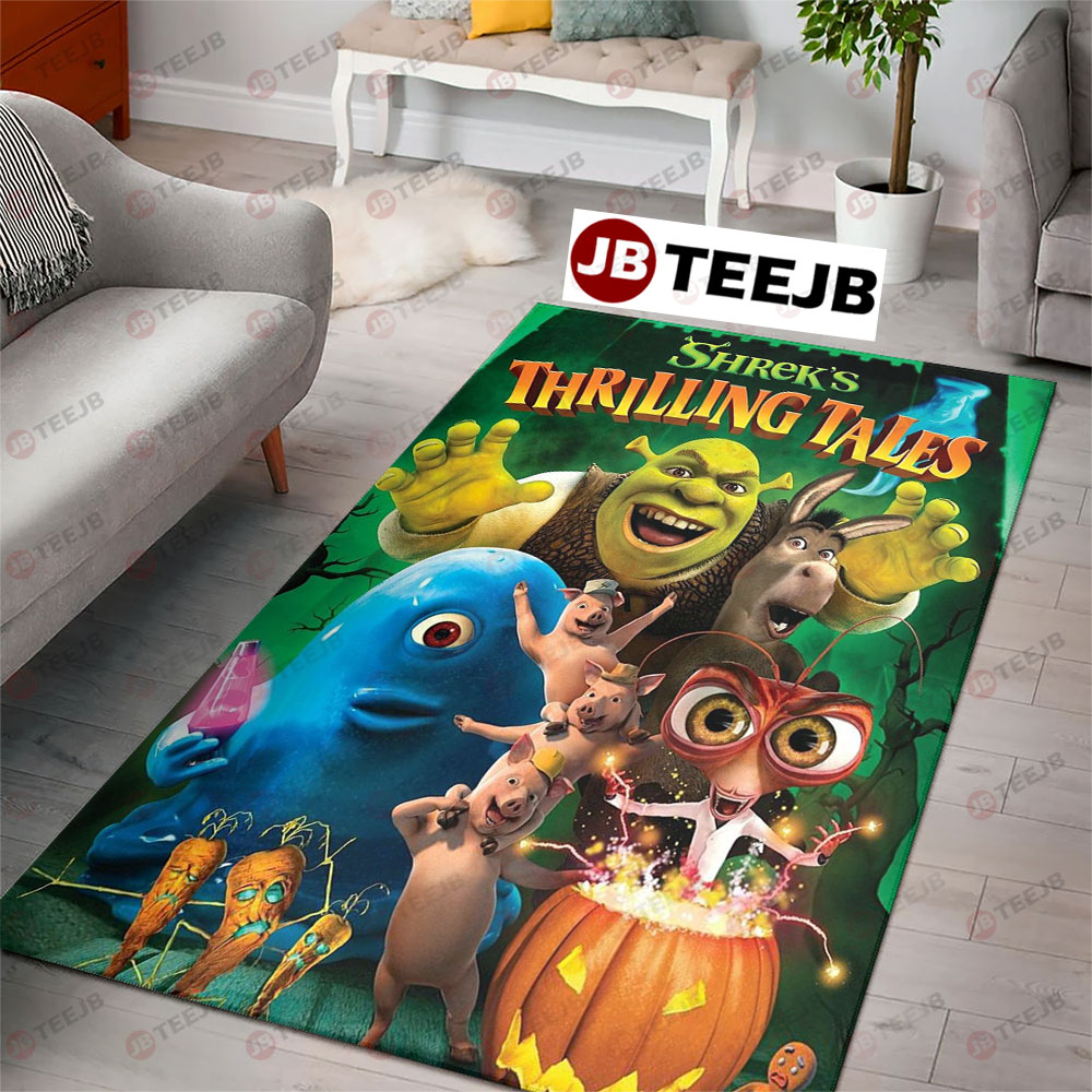 Funny Scared Shrekless Movie Halloween TeeJB Rug Rectangle