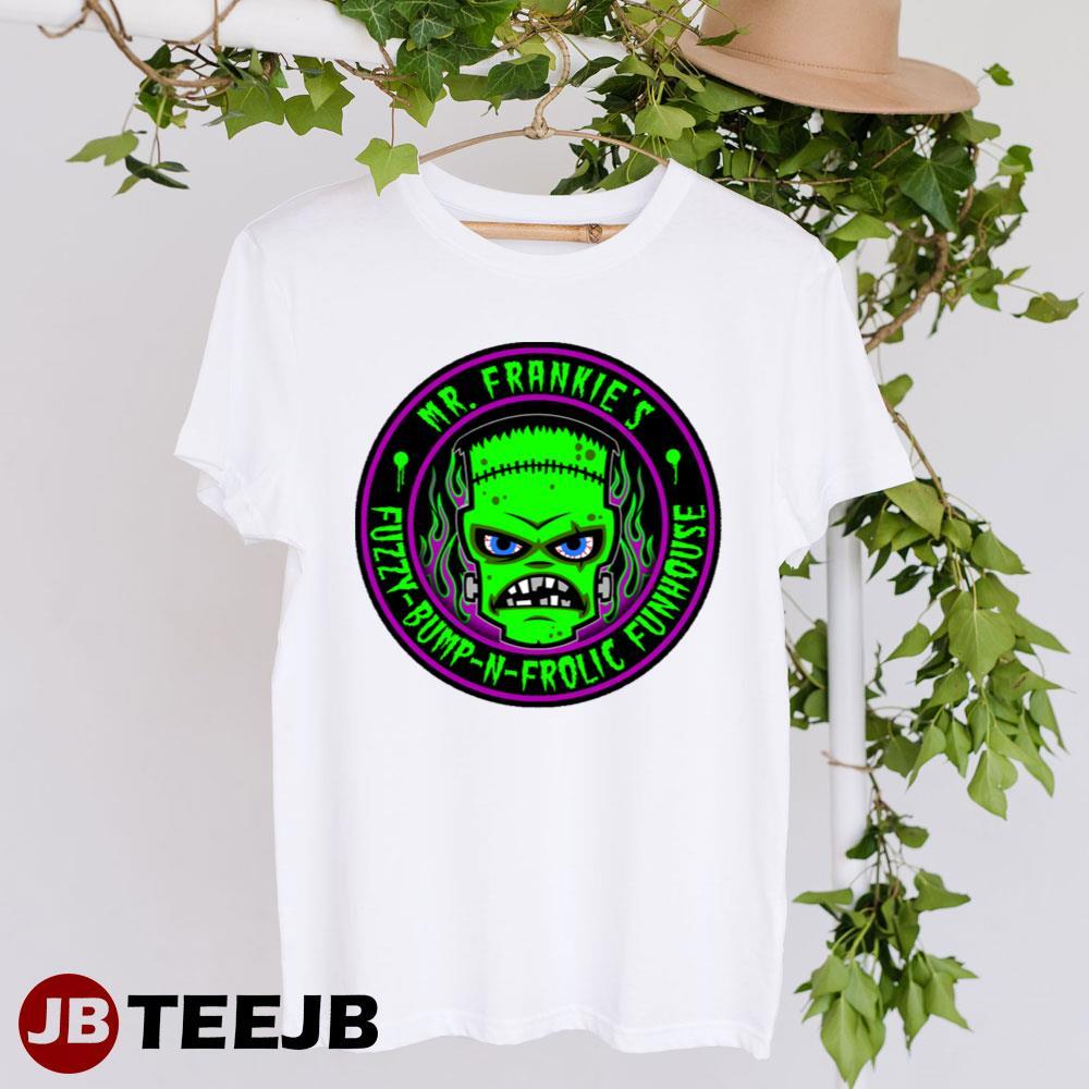 Fuzzy Bump N Frolic Funhouse Frankenstein Halloween TeeJB Unisex T-Shirt