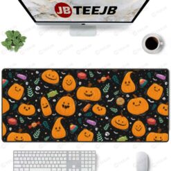 Ghosts Pumpkins Halloween Pattern 059 TeeJB Mouse Pad