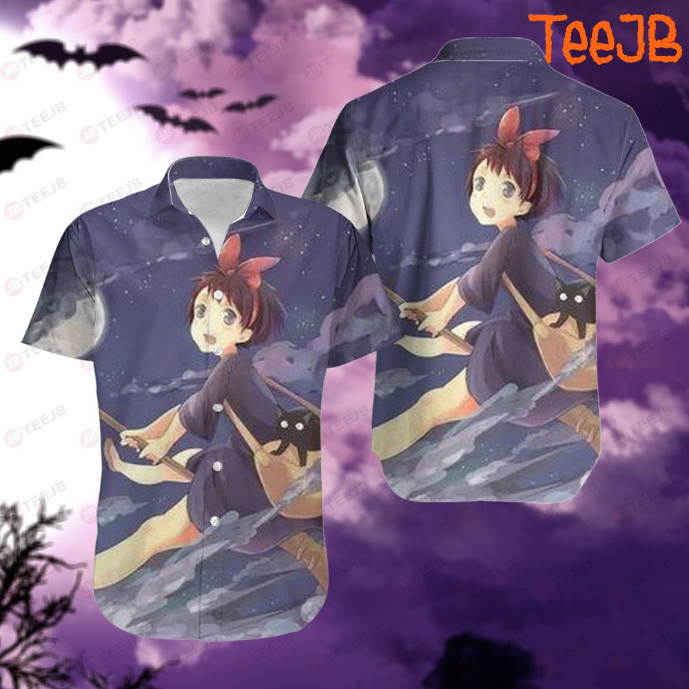 Girl Moon Kiki’s Delivery Service Halloween TeeJB Hawaii Shirt