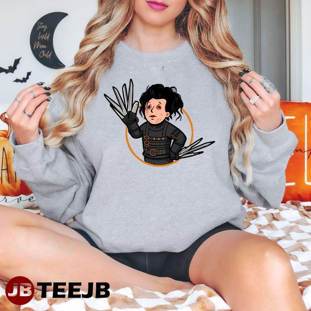 Gothic 80’s Edward Scissorhands Cartoon Halloween TeeJB Unisex T-Shirt