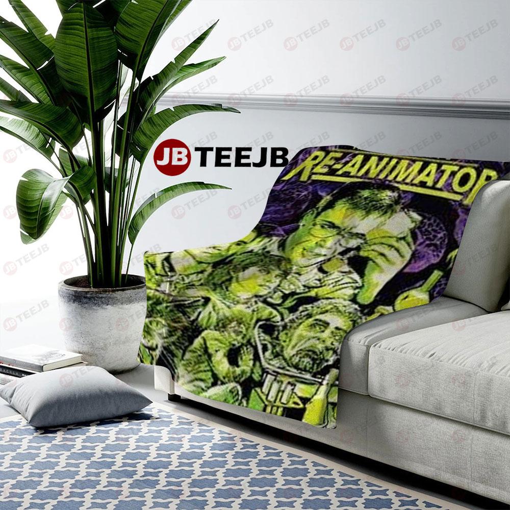 Green Art Bruce Abbott Re-Animator Halloween TeeJB US Cozy Blanket