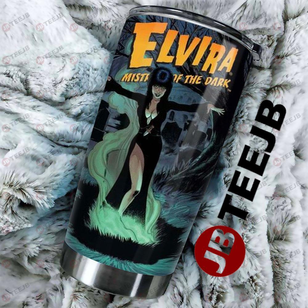 Green Light Elvira Mistress Of The Dark Halloween TeeJB Tumbler