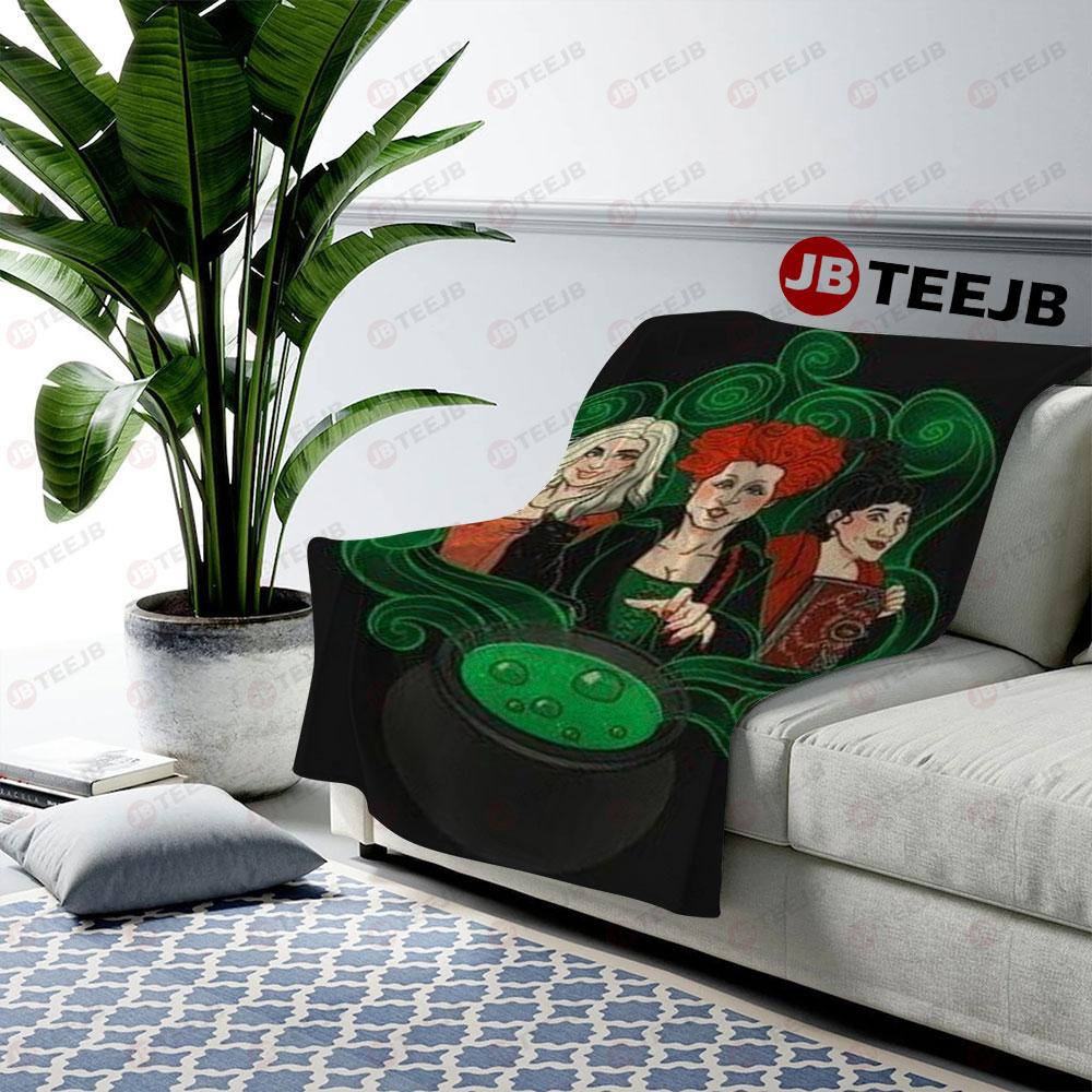 Green Magic Hocus Pocus Halloween TeeJB US Cozy Blanket