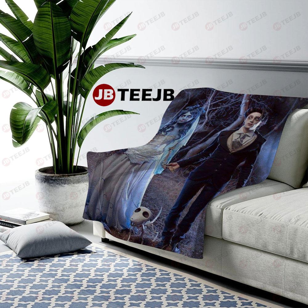 Halloween Couple Corpse Bride TeeJB US Cozy Blanket