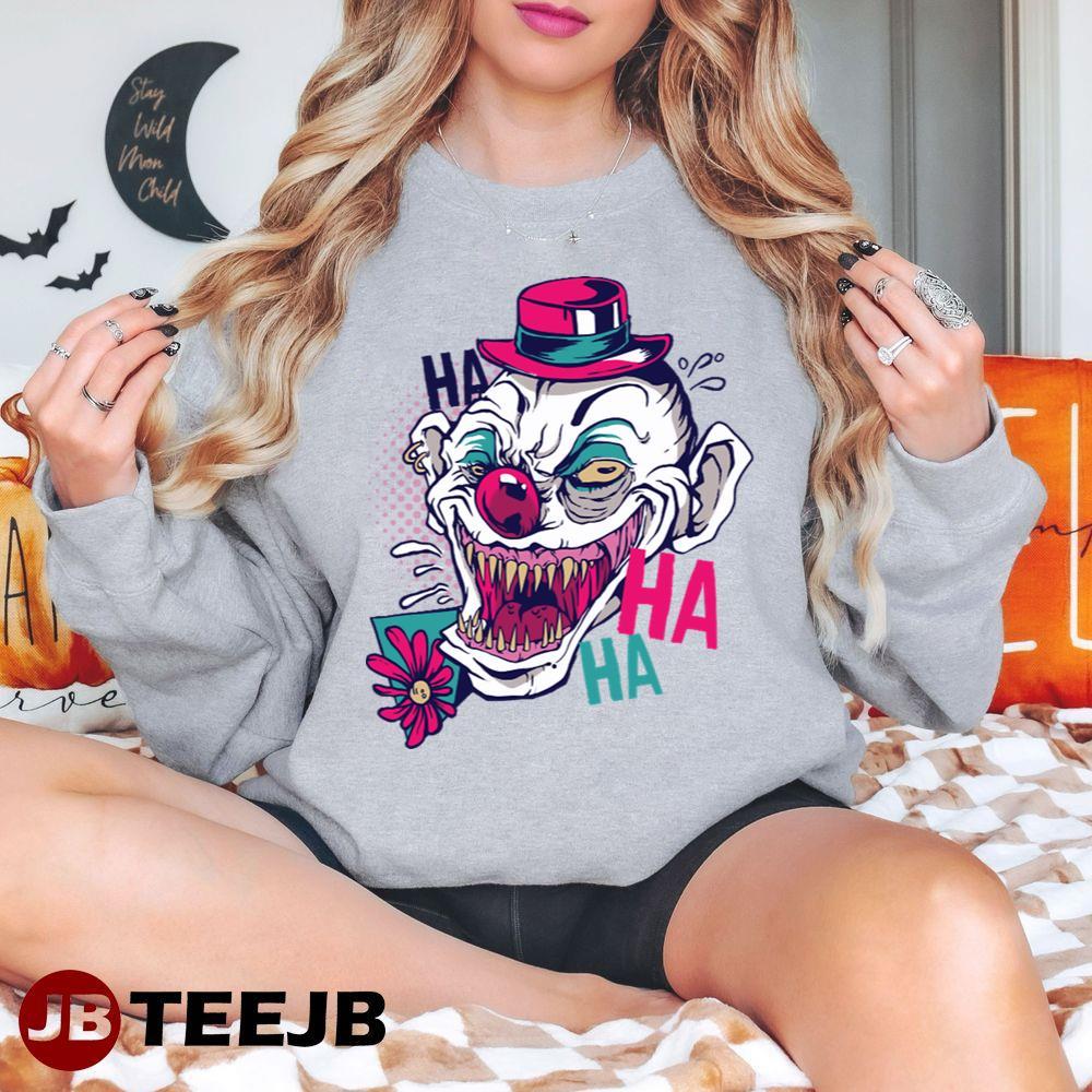 Halloween Joker creepy clown laugh TeeJB Unisex Sweatshirt