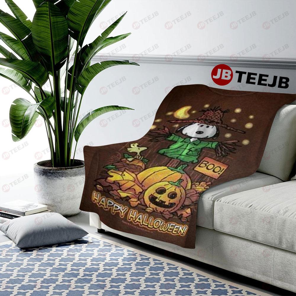 Happy Halloween Boo It’s The Great Pumpkin Charlie Brown TeeJB US Cozy Blanket