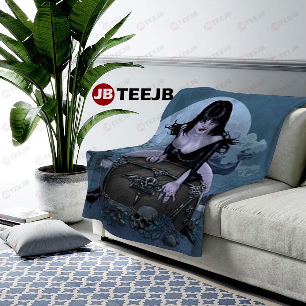 Hey You Elvira Mistress Of The Dark Halloween TeeJB US Cozy Blanket