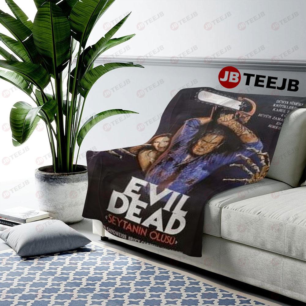 Horror Hand Ash Williams Evil Dead Ii Halloween TeeJB US Cozy Blanket