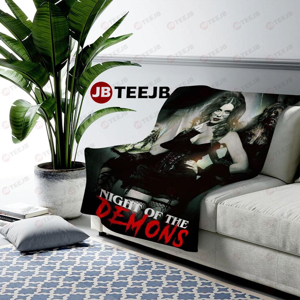 Horror Night Of The Demons Movie Halloween TeeJB US Cozy Blanket