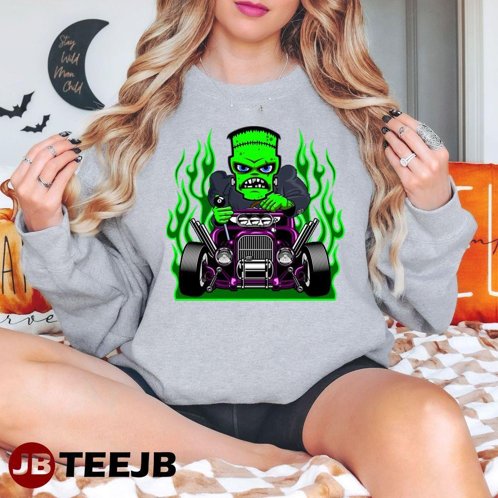 Hotrod Frankenstein Halloween TeeJB Unisex T-Shirt