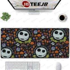 Jack Pumpkins Halloween Pattern TeeJB Mouse Pad