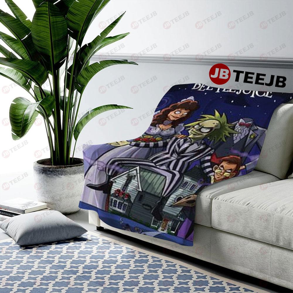 King And Queen Beetlejuice Halloween TeeJB US Cozy Blanket