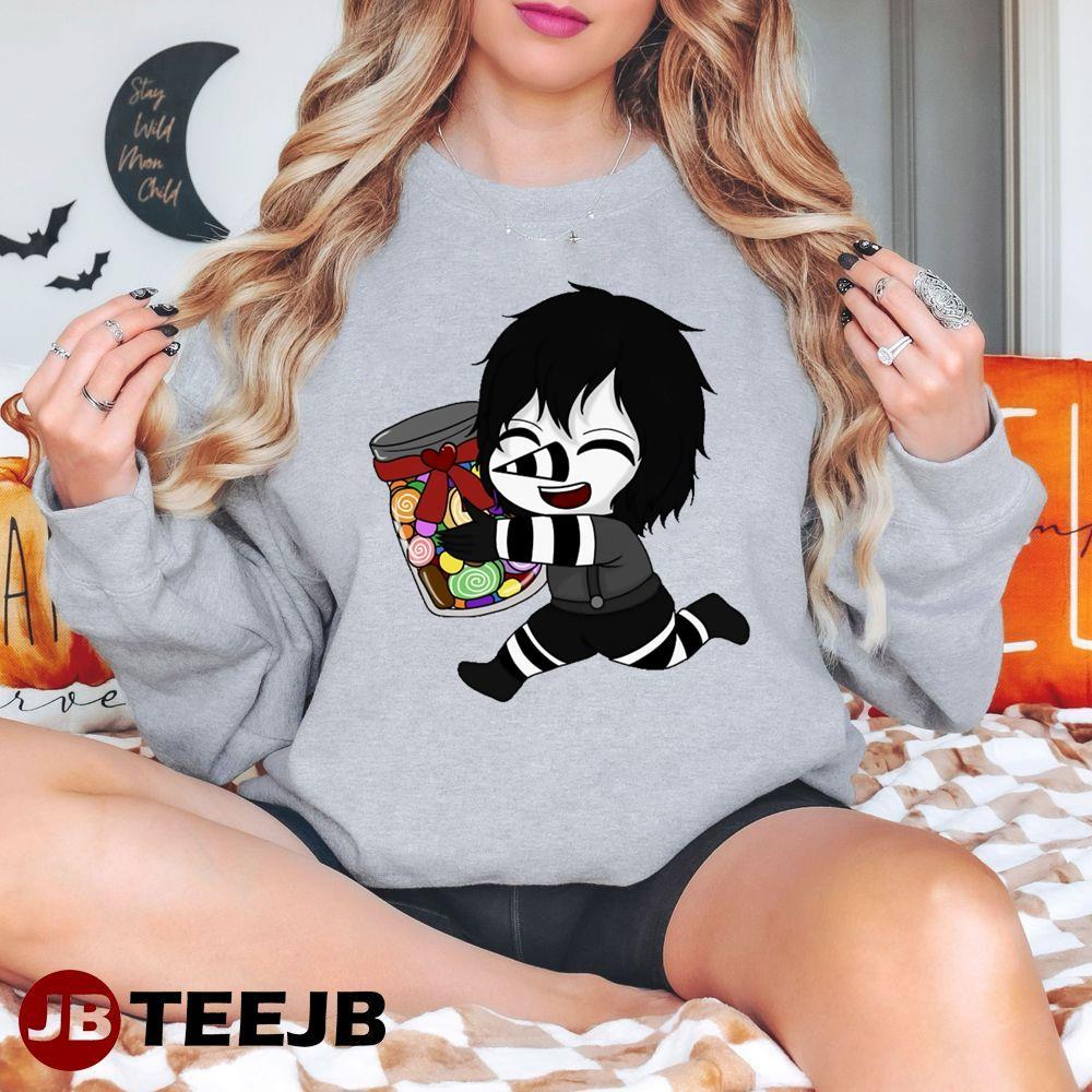 Laughing Jack Steals Candy Slenderman Halloween TeeJB Unisex Sweatshirt