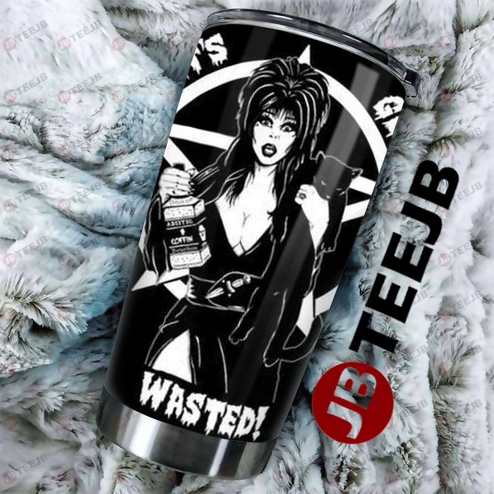 Lets Get Wasted Elvira Mistress Of The Dark Halloween TeeJB Tumbler