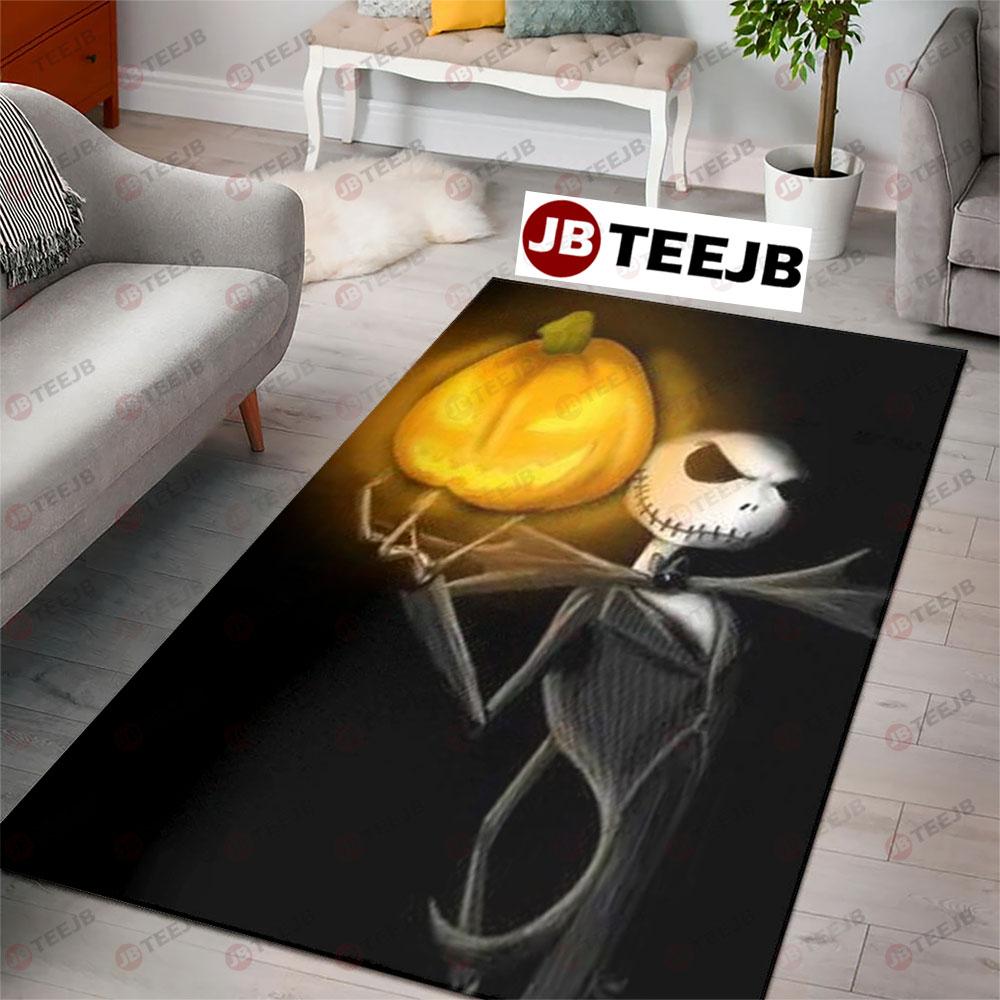 Light Pumpkin Jack Skellington The Nightmare Before Christmas Halloween TeeJB Rug Rectangle