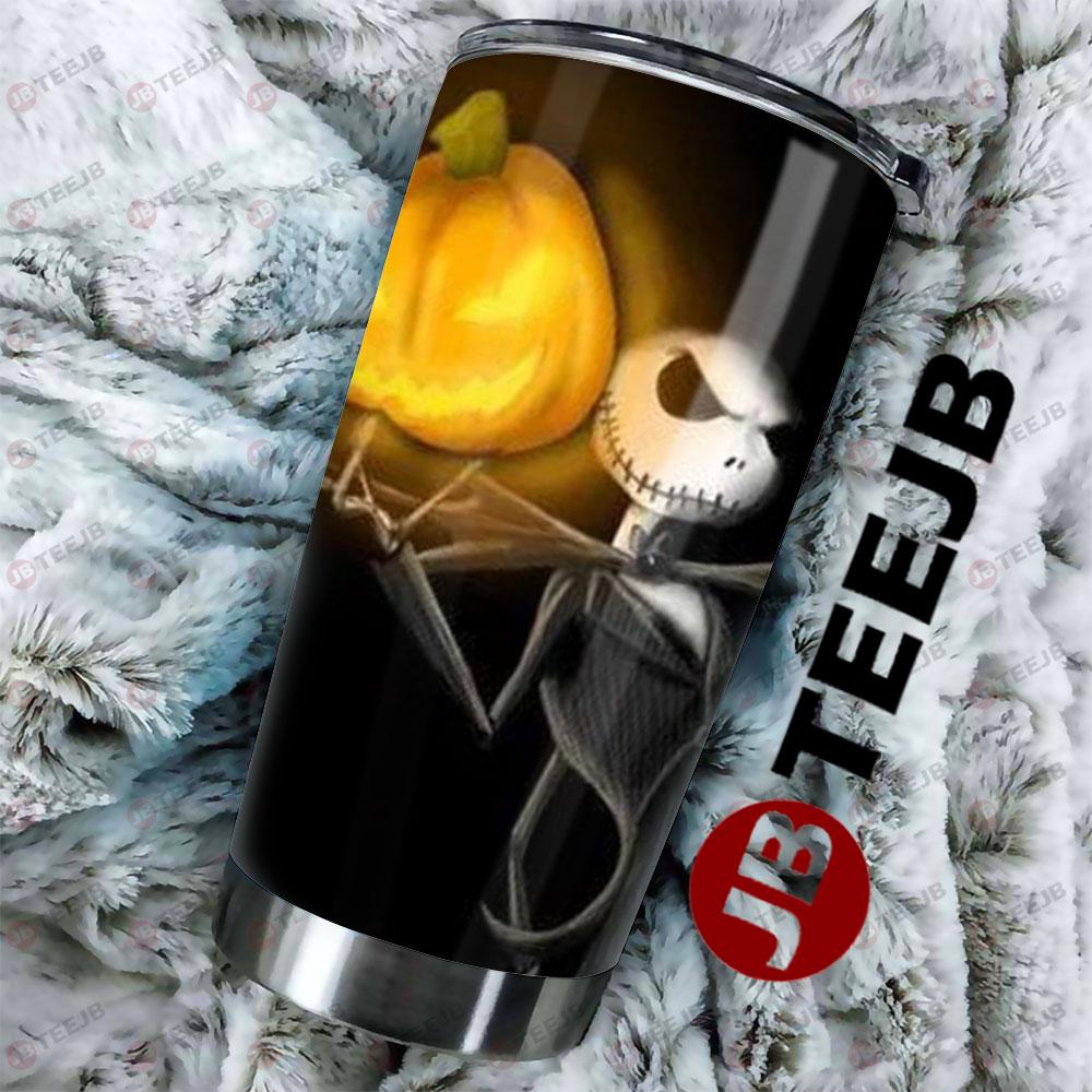 Light Pumpkin Jack Skellington The Nightmare Before Christmas Halloween TeeJB Tumbler