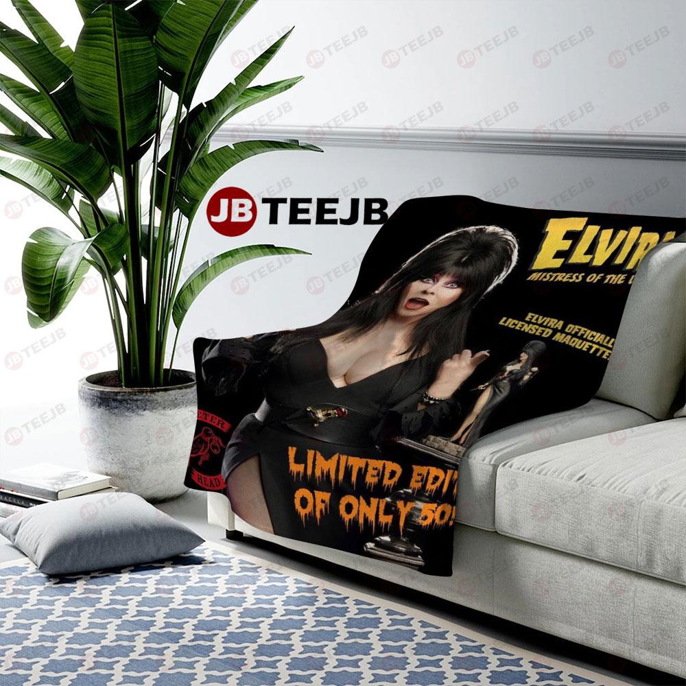 Limited Edition Of Only 50 Elvira Mistress Of The Dark Halloween TeeJB US Cozy Blanket