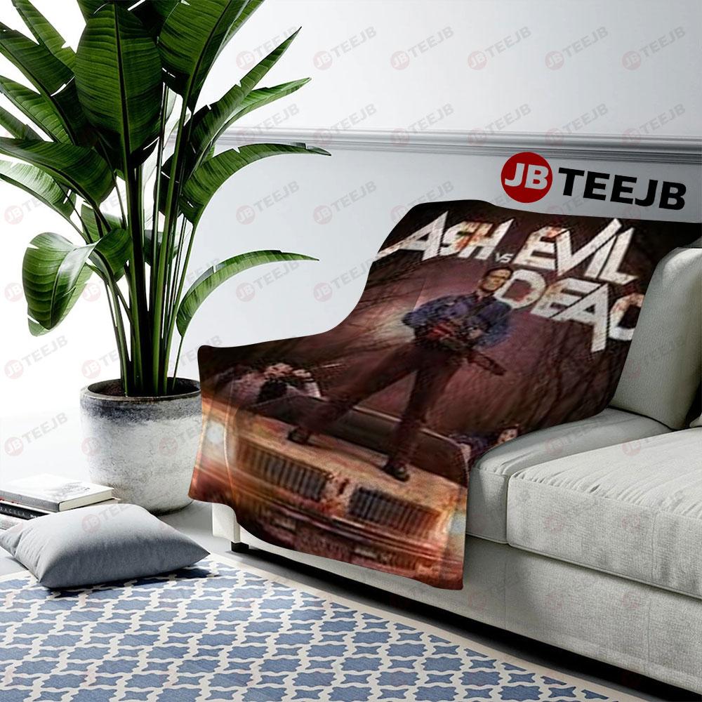 Movie Ash Vs Evil Dead Halloween TeeJB US Cozy Blanket