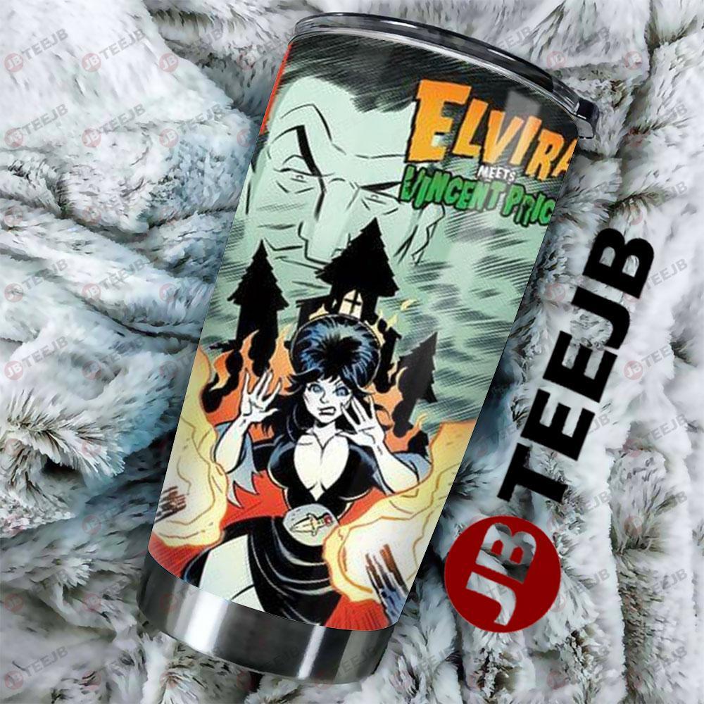 Oh No Fire Elvira Mistress Of The Dark Halloween TeeJB Tumbler