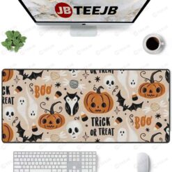 Owl Bats Boos Pumpkins Halloween Pattern TeeJB Mouse Pad