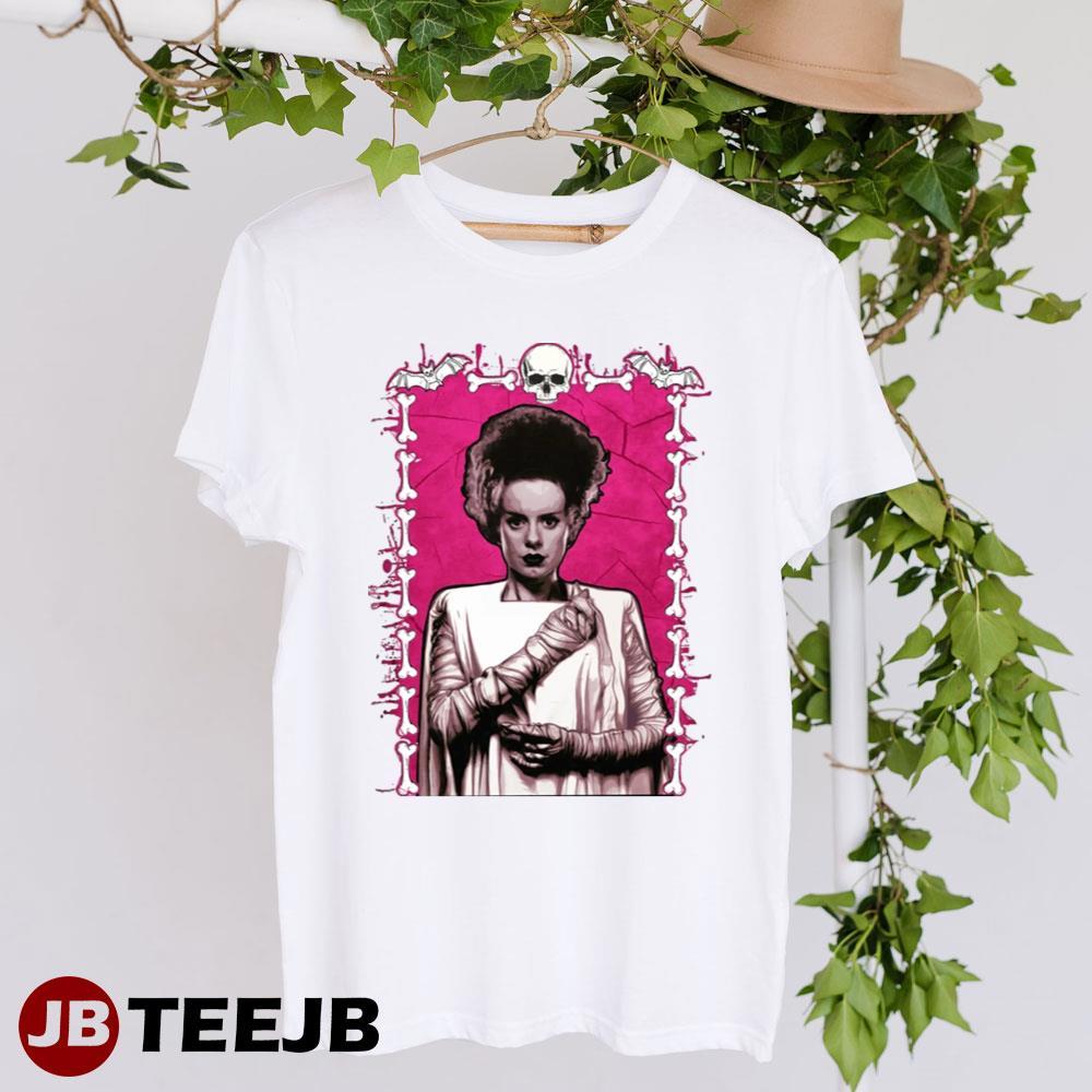 Pink Art Bride Of Frankenstein Halloween TeeJB Unisex T-Shirt